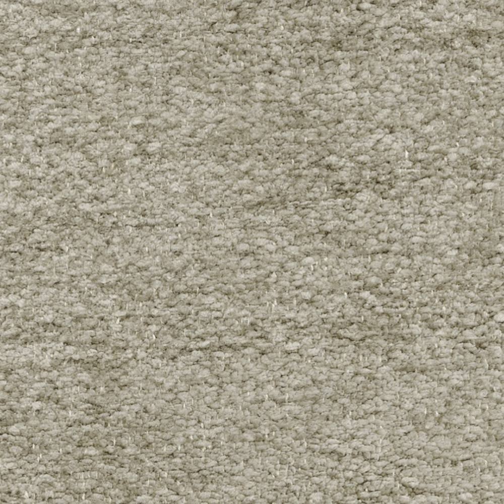 Close-up of cream boucle upholstery fabric showing soft looped texture; heavy-duty 6% linen, 7% rayon, 87% polyester blend suited for indoor sofa use.