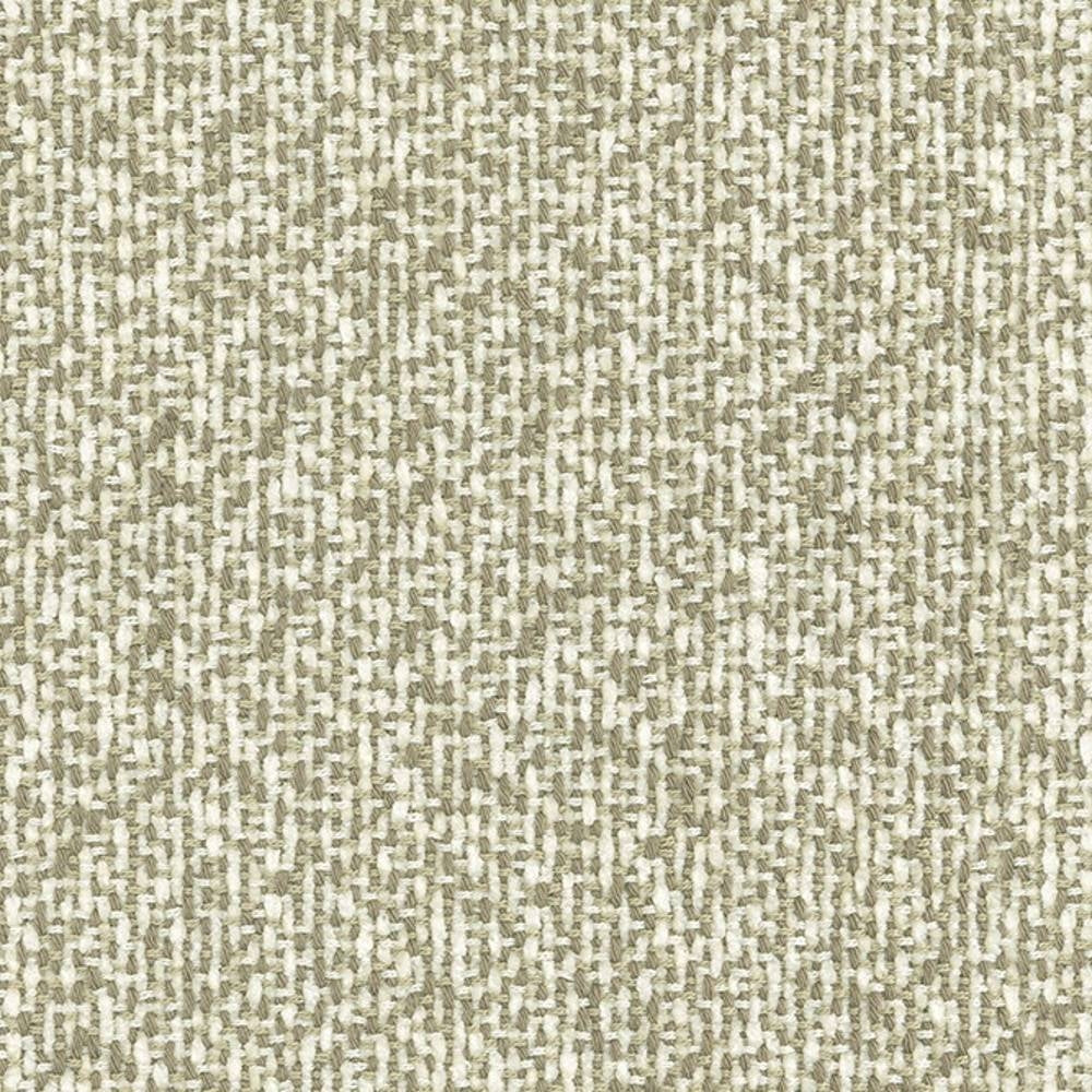 Close-up of neutral beige woven upholstery fabric showing a small-scale textured loop weave in a 35% viscose, 65% polyester blend suitable for sofa upholstery.