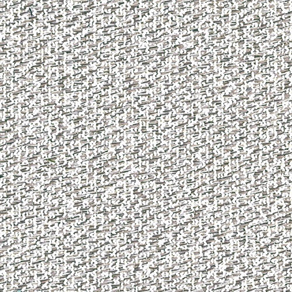 Close-up of beige woven upholstery fabric showing textured weave and subtle heathering, 38% rayon and 62% polyester, suitable for contemporary sofa upholstery in a neutral palette.