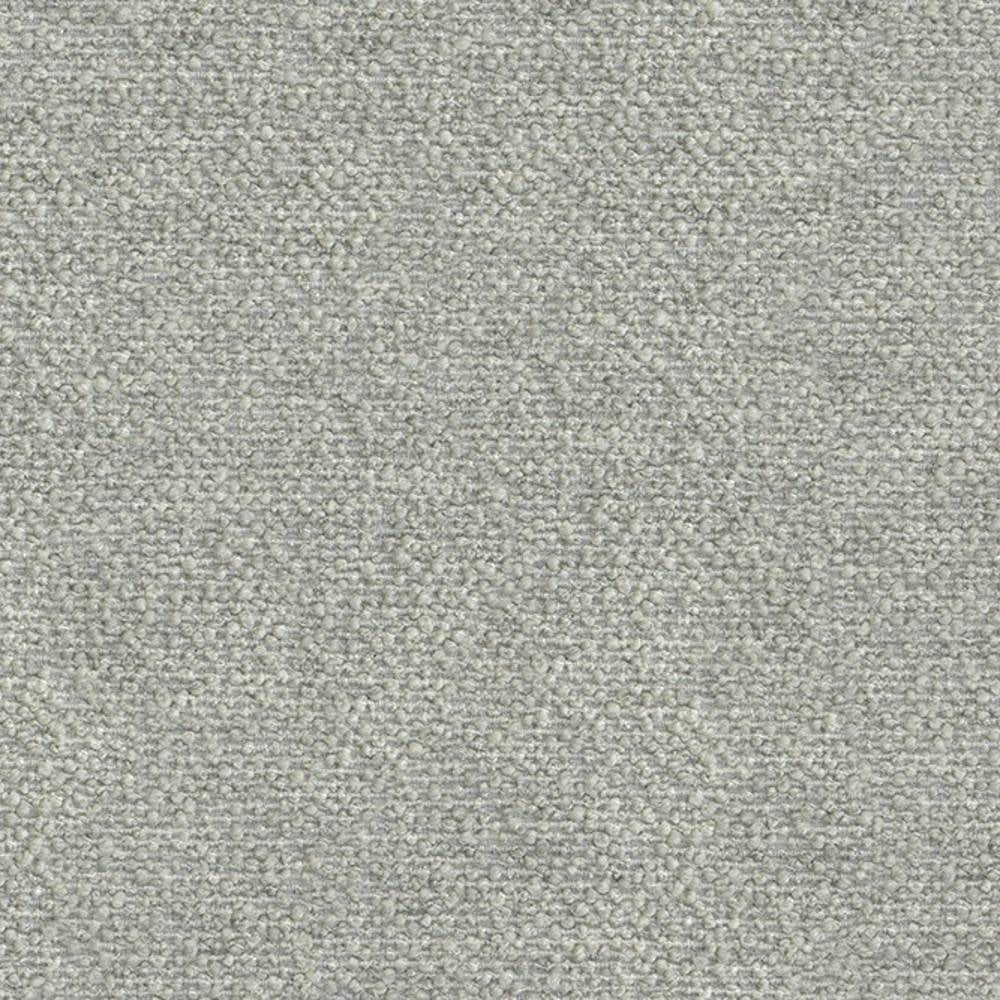 Close-up of cream neutral boucle upholstery fabric swatch for sofa, 14% wool 22% acrylic 64% polyester blend with tight looped texture, durable contemporary modern seating fabric.