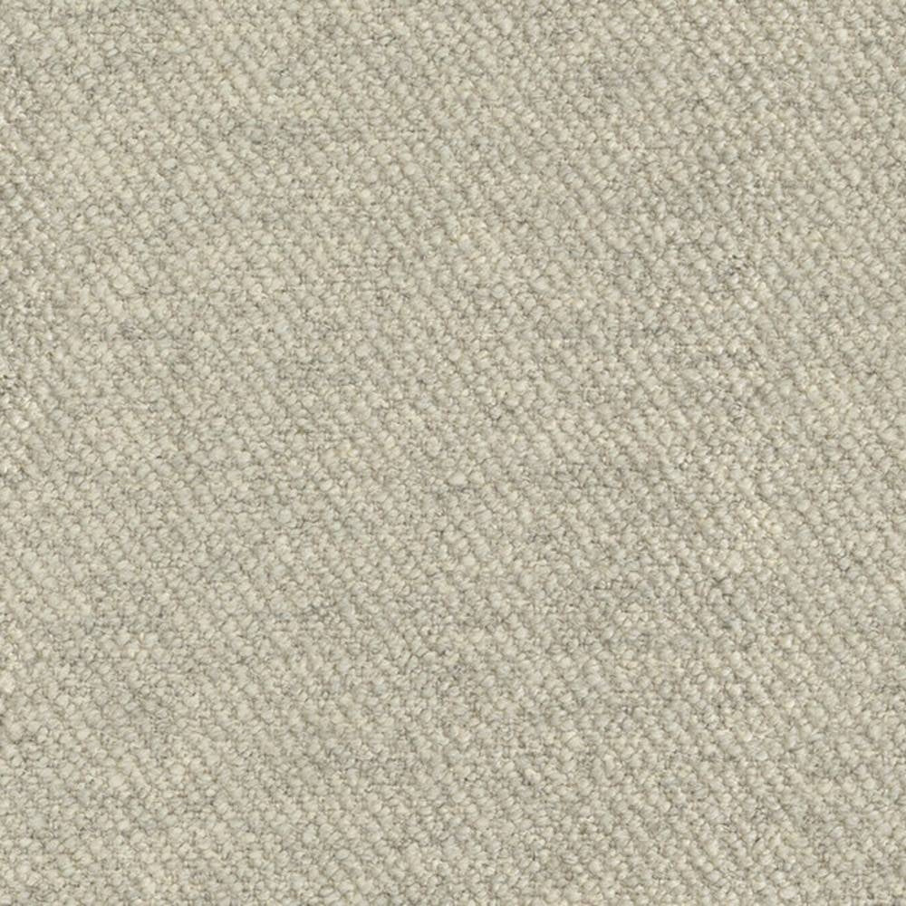 Close-up of cream textured upholstery fabric showing a tight looped weave, ideal for sofas; fabric blend: 10% wool, 15% linen, 20% viscose, 17% acrylic, 38% polyester.