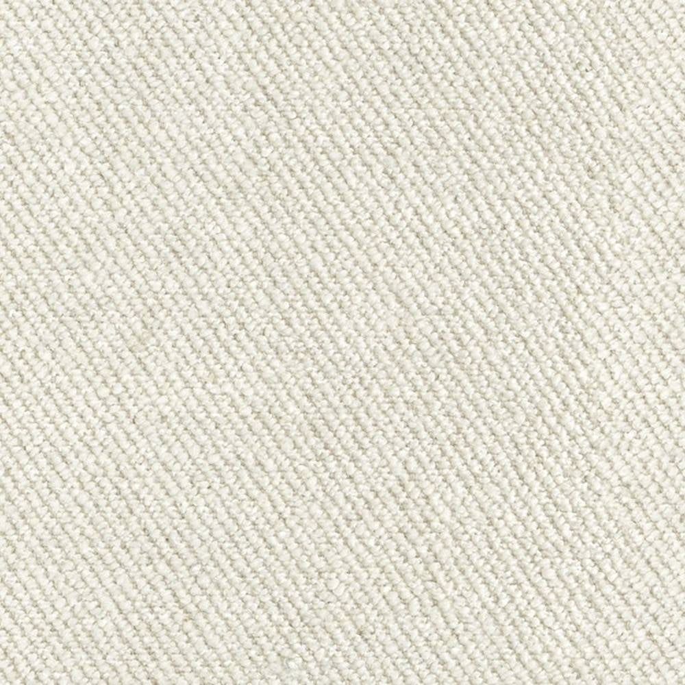 Close-up of cream woven upholstery fabric showing a tight, looped texture; durable sofa-grade blend of wool, linen, viscose, acrylic and polyester.