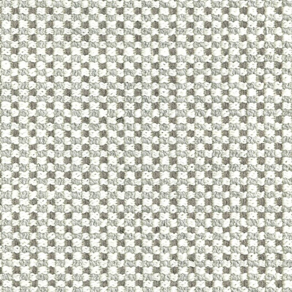 Close-up of cream and beige woven upholstery fabric showing a small basket-weave texture; 17% wool, 62% acrylic, 9% viscose and 12% polyester blend for sofa use.