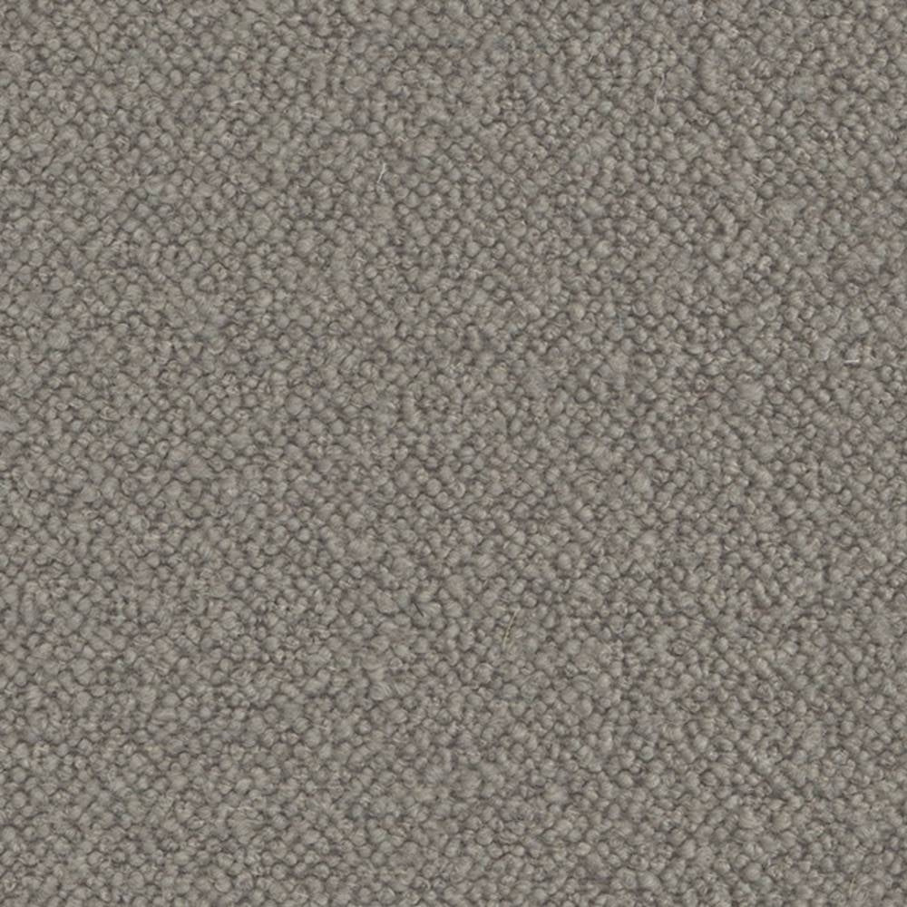 Close-up of beige boucle upholstery fabric showing tight looped texture in a 30% wool, 50% acrylic, 20% polyester heavy-duty blend, suitable for indoor sofas and neutral upholstery applications.