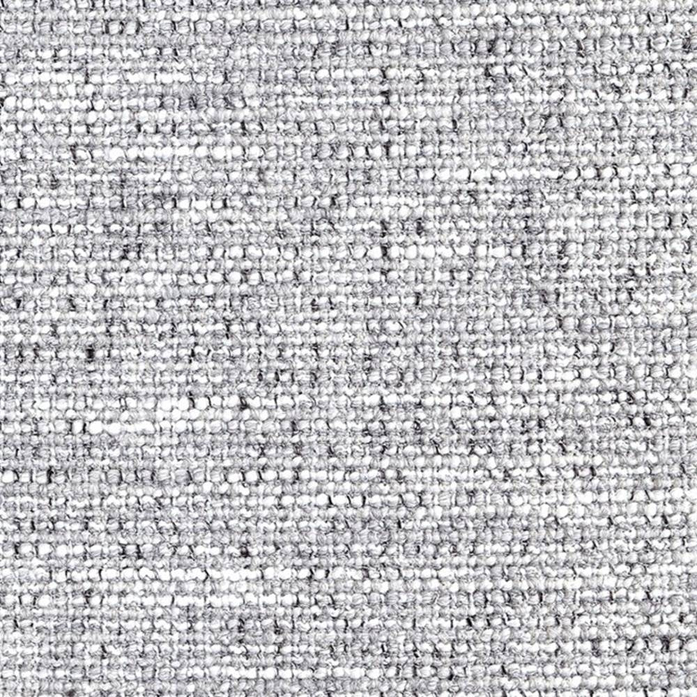 Close-up of cream-white boucle upholstery fabric showing a looped woven texture with subtle gray flecks; 15% wool, 42% acrylic, 43% polyester.