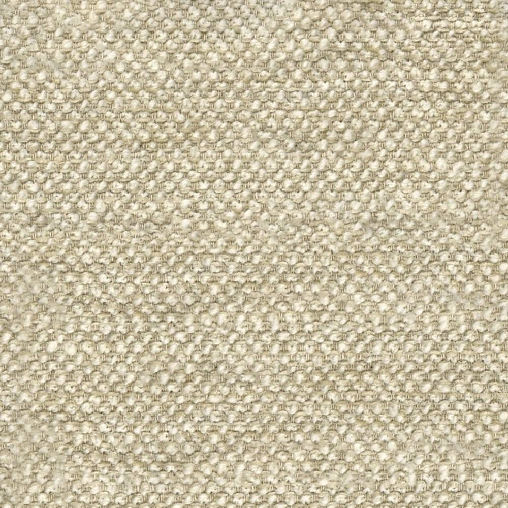 Close-up of soft beige-cream boucle upholstery fabric showing a textured looped weave; durable wool, acrylic, linen, rayon and triacetate blend ideal for contemporary sofas and indoor upholstery.
